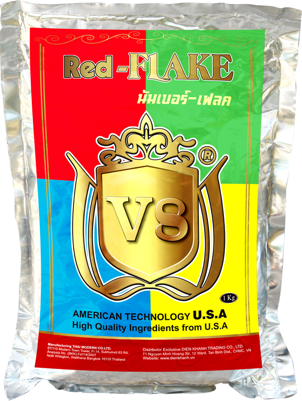 V8-RED FLAKE